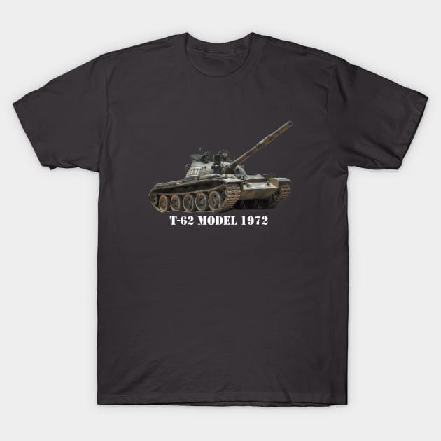 T-62 Model 1972 T-Shirt by Toadman's Tank Pictures Shop